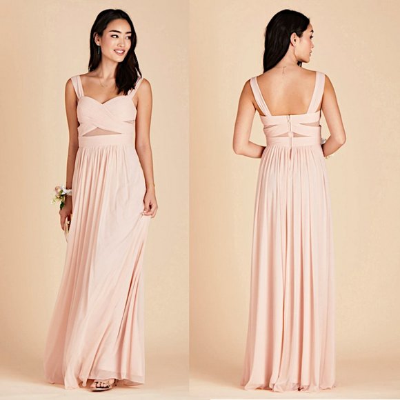 Birdy Grey Dresses & Skirts - Birdy Grey Elsye Pleated Sweetheart Bodice w/Sheer Mesh Sleeveless Maxi Dress